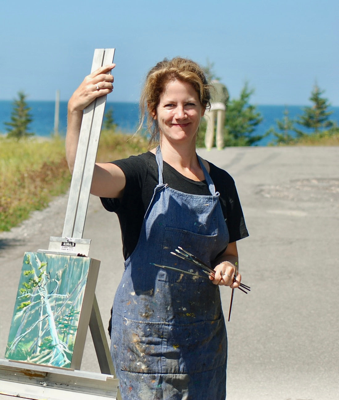 Trying my hand at 'plein air painting' on Newfoundland in 2014.  