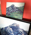 Photo of the original painting in progress.